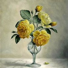 Оригинал схемы вышивки «Желтые розы от Питера Вагемана» (№1410572)