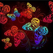 Схема вышивки «подушка "Ажурные бабочки"»