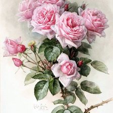 Оригинал схемы вышивки «Розы» (№1417300)