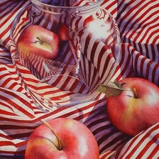 Схема вышивки «Яблоки, кувшин и полоска»