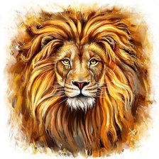 Оригинал схемы вышивки «король-лев» (№1424428)