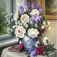 Оригинал схемы вышивки «váza,okno,kvety» (№1425861)