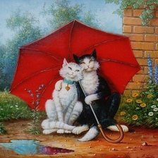 Схема вышивки «романтика под зонтом»