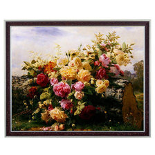 Оригинал схемы вышивки «натюрморт с розами по картине JEAN-BAPTISTE CLAUDE ROBIE» (№1437524)