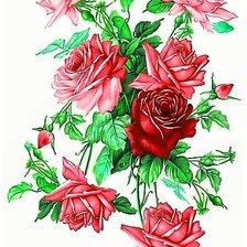 Оригинал схемы вышивки «роза нежная» (№1438247)