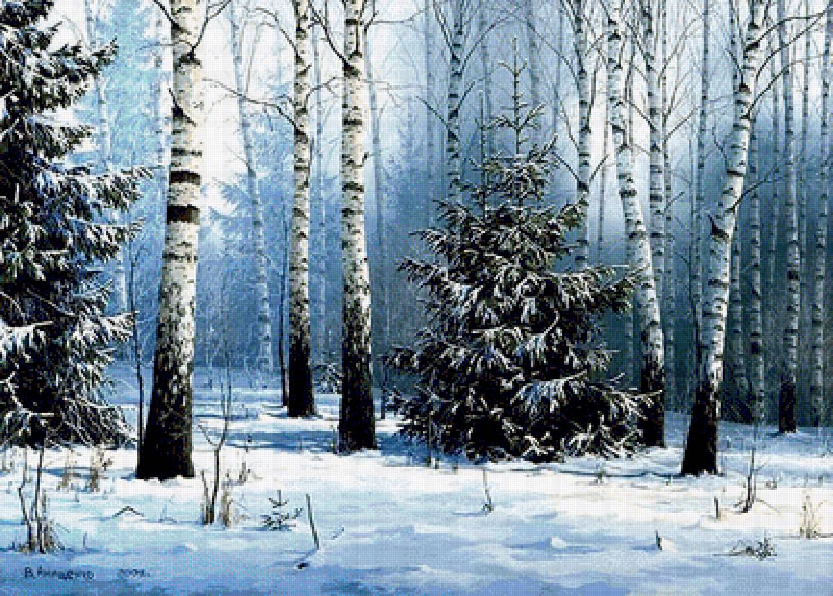 В лесу родилась елочка - зимний лес, зима, елочка - предпросмотр