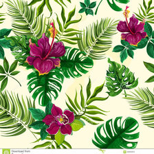 Оригинал схемы вышивки «Цветы и листья» (№1445604)