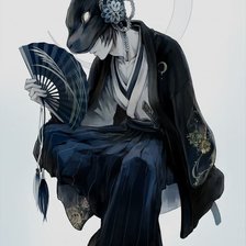 Схема вышивки «женщина в маске»
