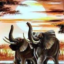 Оригинал схемы вышивки «триптих слоны. ч3» (№1451129)