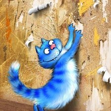 Схема вышивки «синие котики»