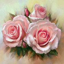Оригинал схемы вышивки «розовые розы» (№1459146)