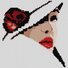 Оригинал схемы вышивки «дама в шляпе» (№1474597)