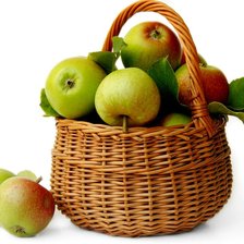 Схема вышивки «Корзина с яблоками»