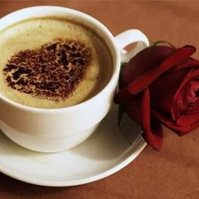Схема вышивки «Кофе и роза»