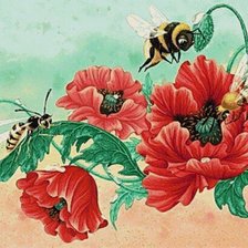Схема вышивки «пчелы»
