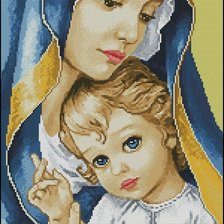Схема вышивки «мать с младенцем»