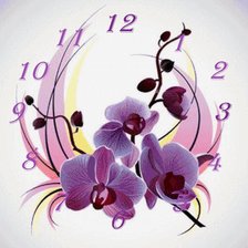 Оригинал схемы вышивки «часы орхидея» (№1501606)