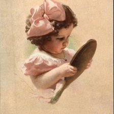 Схема вышивки «девочка с зеркалом»