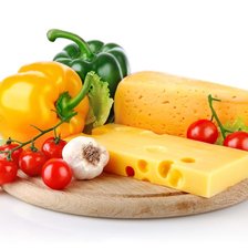 Схема вышивки «сыр и овощи»