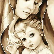 Схема вышивки «икона с младенцем»