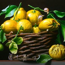 Схема вышивки «Корзина с лимонами»