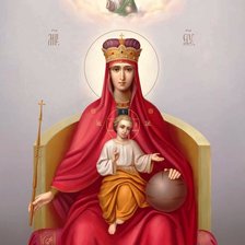 Схема вышивки «Икона божий матери державная»