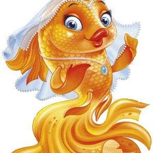 Оригинал схемы вышивки «Золотая рыбка» (№1557094)