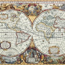 Оригинал схемы вышивки «Географическая карта мира» (№1559643)
