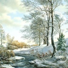 Оригинал схемы вышивки «Зимний пейзаж» (№1566363)