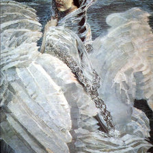 Оригинал схемы вышивки ««Царевна-Лебедь» — картина Михаила Врубеля» (№1567629)