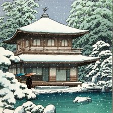 Оригинал схемы вышивки «Зимняя Япония» (№1570126)