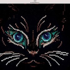 Оригинал схемы вышивки «Черный кот» (№1573333)