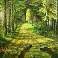 Оригинал схемы вышивки «Дорога в лес» (№1575725)