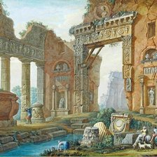 Оригинал схемы вышивки «Руины древнего Рима» (№1584975)
