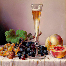 Оригинал схемы вышивки «Шампанское и фрукты» (№1603076)