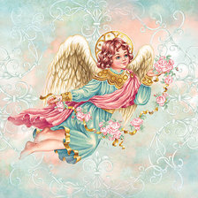 Оригинал схемы вышивки «ангел» (№1615415)