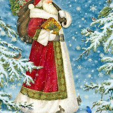 Оригинал схемы вышивки «Дед Мороз» (№1626161)