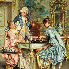 Оригинал схемы вышивки «игра в шахматы артур риччи» (№1630349)