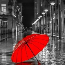 Красный зонтик 3