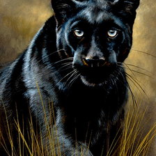 Оригинал схемы вышивки «Черная пантера» (№1664251)