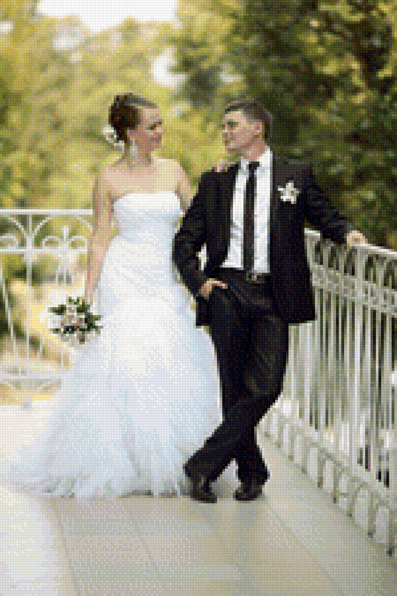 Муж и жена - свадьба, праздник, жених, вышивка, невеста - предпросмотр