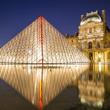 Схема вышивки «Louvre in the night»