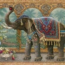 Оригинал схемы вышивки «Слон» (№1683089)