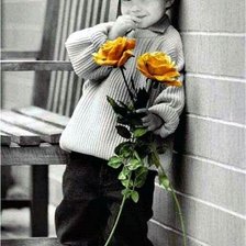 мальчик с розами