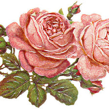 Схема вышивки «Ретро розы для броши.»