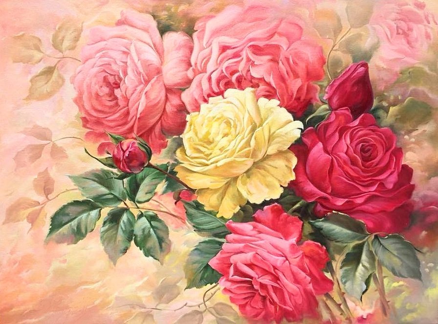 «Как хороши, как свежи были розы...» - розовые цветы, роза, розы, красные цветы - оригинал