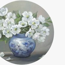 Оригинал схемы вышивки «Цветы в вазе» (№1698576)