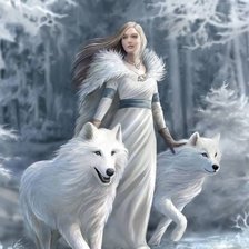 Схема вышивки «полярные волки»