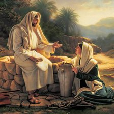 Схема вышивки «Господь и самарянка»
