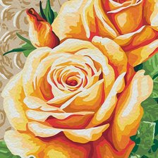 Оригинал схемы вышивки «Жёлтые розы» (№1713427)